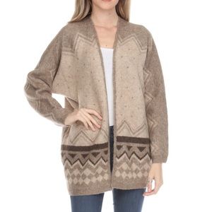 Rain & Rose Theresa Geometric Cardigan L NWT